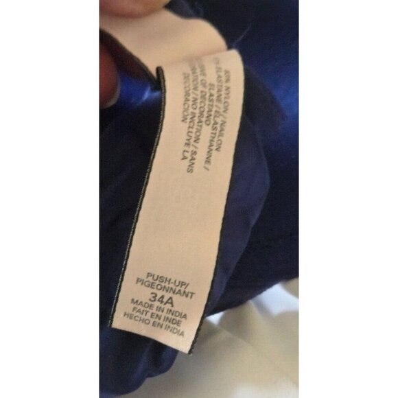 Victoria's Secret Push Up underwire blue lined Bra size 34A - Picture 6 of 6